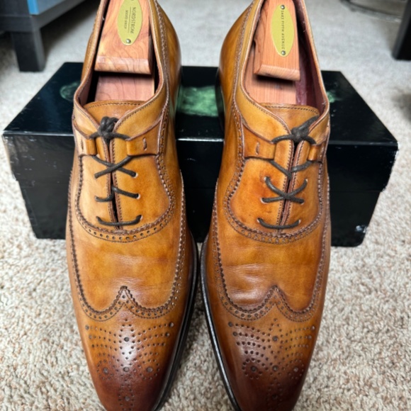 MAGNANNI MEDALLION-TOE WINGTIP DERBY LACE-UP BROGUES - Picture 2 of 10